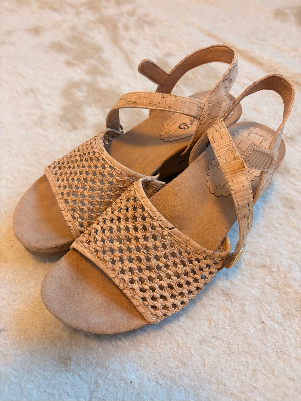 Women’s Tan Woven Slingback Sandals
